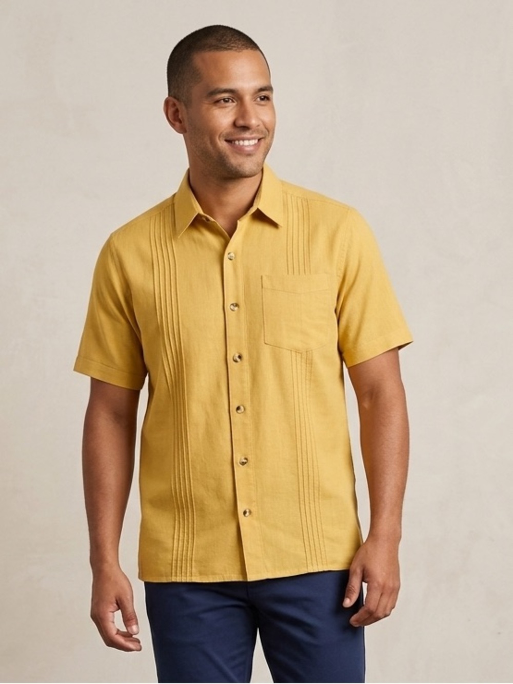 Simple blanket shirt with sport collar from Oaxaca.